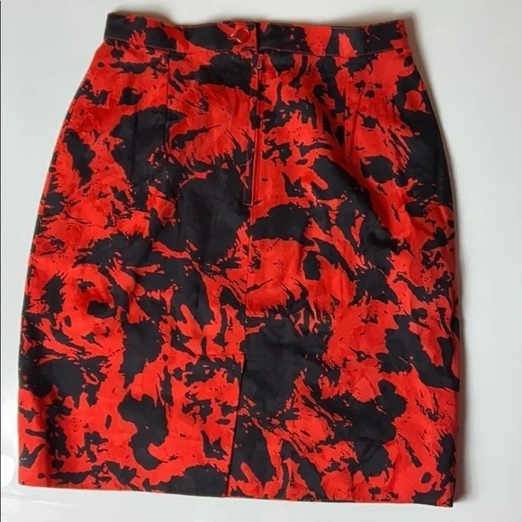 90s 2 piece skirt & tank top set red black pencil skirt matching boxy tank top - Picture 6 of 12